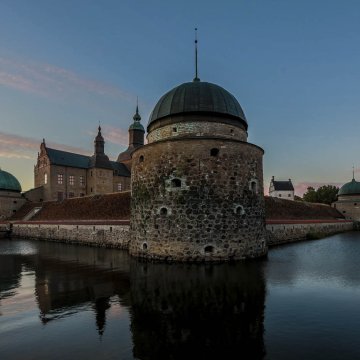 Vadstena slott i solnedgang