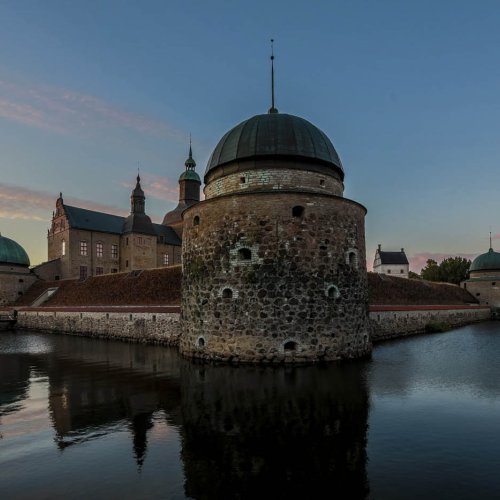 Vadstena slott i solnedgang