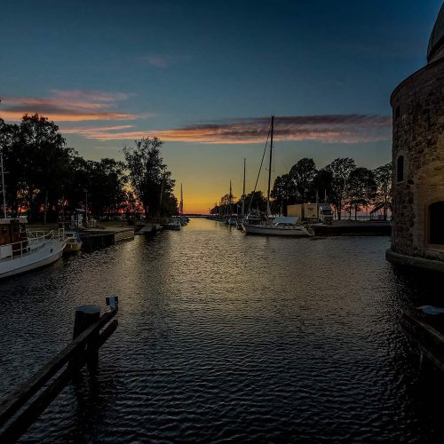 Utsikt ved Vadstena slott