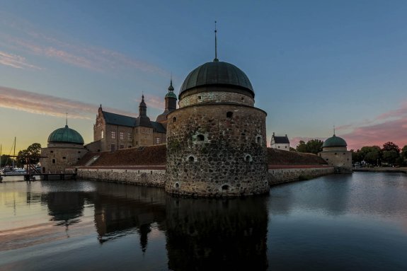 Vadstena slott i solnedgang