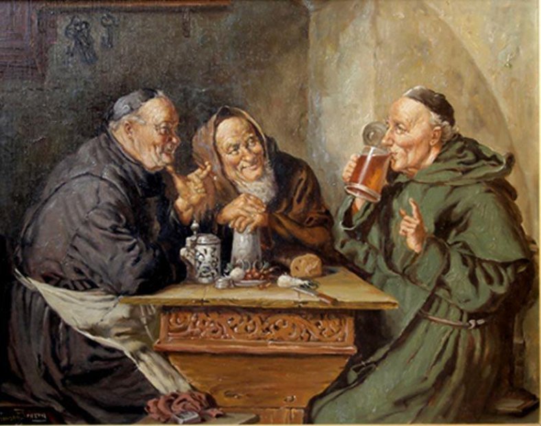 Munker drikker klosteralkohol